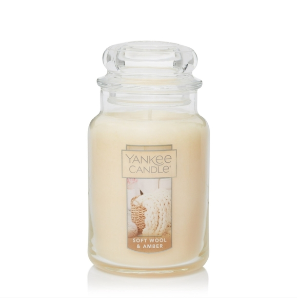 Yankee Candle Soft Wool & Amber Large Jar - Picture 1 of 6